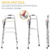 Drive Medical Deluxe Two Button Folding Walker - Elvoros