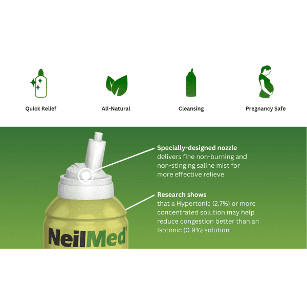 NeilMed NasaMist Hypertonic Extra Strength Nasal Saline Spray