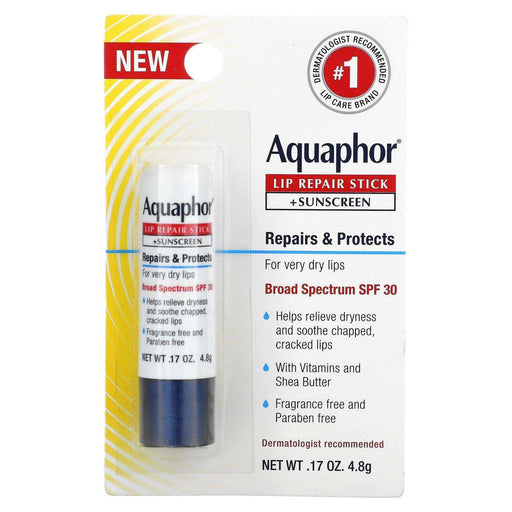 Aquaphor Lip Repair Stick + Sunscreen SPF 30 Lip Balm - 4.8 g - Elvoros