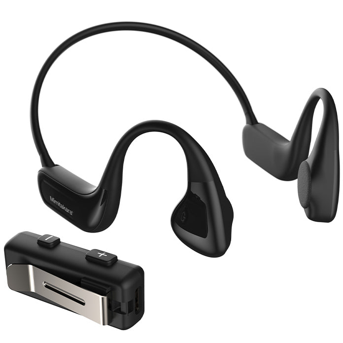 Mimitakara Bluetooth Bone Conduction Headphone Hearing Amplifier with Remote Microphone