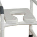 MJM International Shower PVC Chair with Deluxe Elongated Front Soft Seat