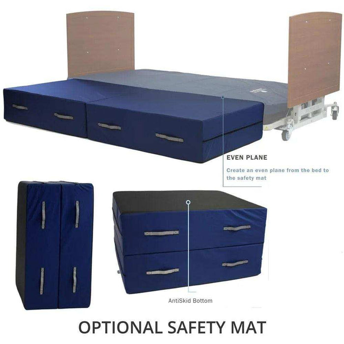 Med-Mizer AllCare Floor Level Low Hospital Bed - Elvoros