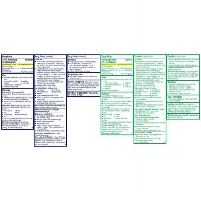 Alka-Seltzer Plus Cold & Flu Powermax Gels - Day 16 Ct + Night 8 Ct - Elvoros