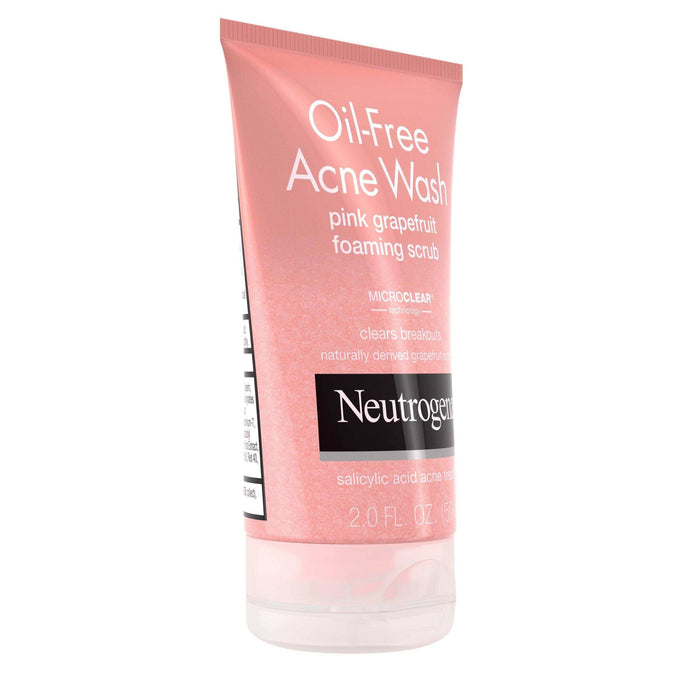 Neutrogena Oil-Free Acne Wash Pink Grapefruit Foaming Scrub - 2 fl oz - Elvoros