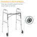 Drive Medical PreserveTech Deluxe Two Button Folding Walker - Elvoros