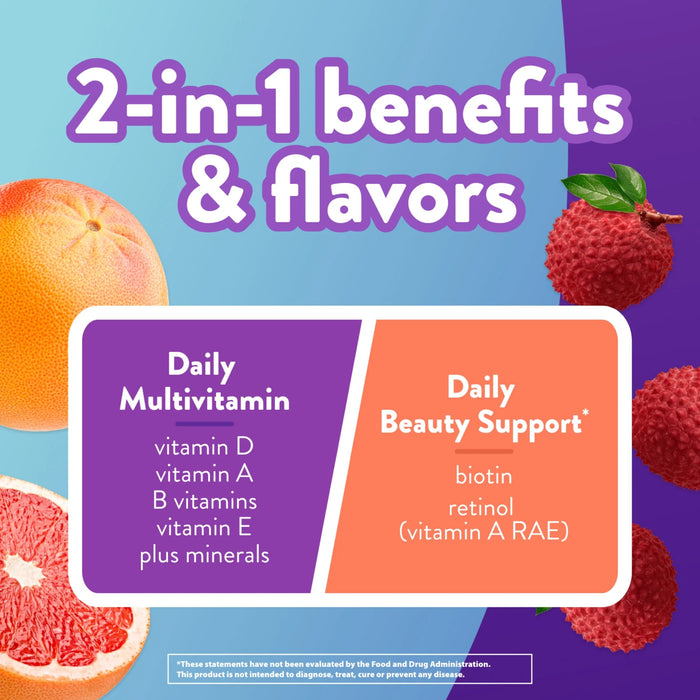 Vitafusion Multi+ Beauty Multivitamin Gummy Grapefruit + Lychee