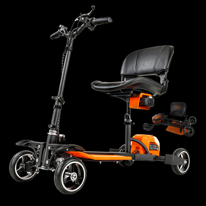 SuperHandy 4-Wheels Passport Pro Mobility Scooter Mobility Scooter - Foldable Travel Mobility Scooter 48V Li-Ion Battery 330lbs Load