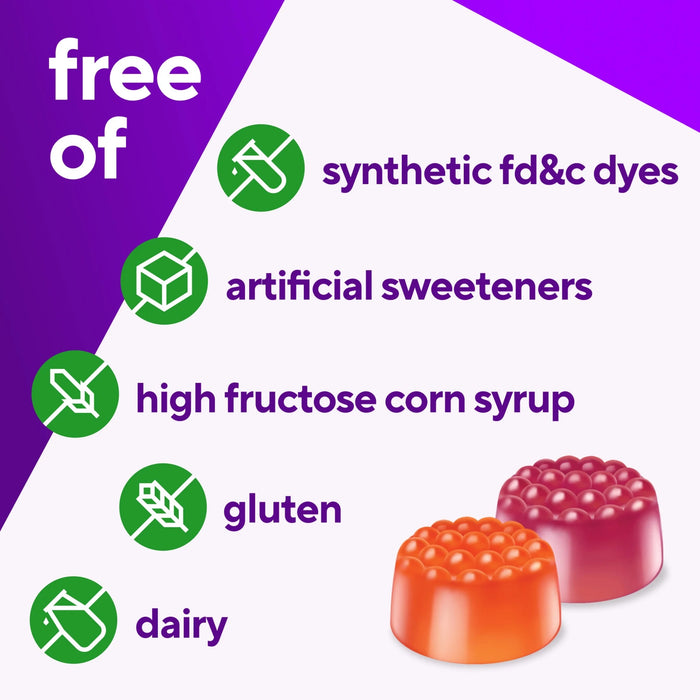 Vitafusion 50mcg Vitamin D3 Gummy Vitamins Berry and Peach