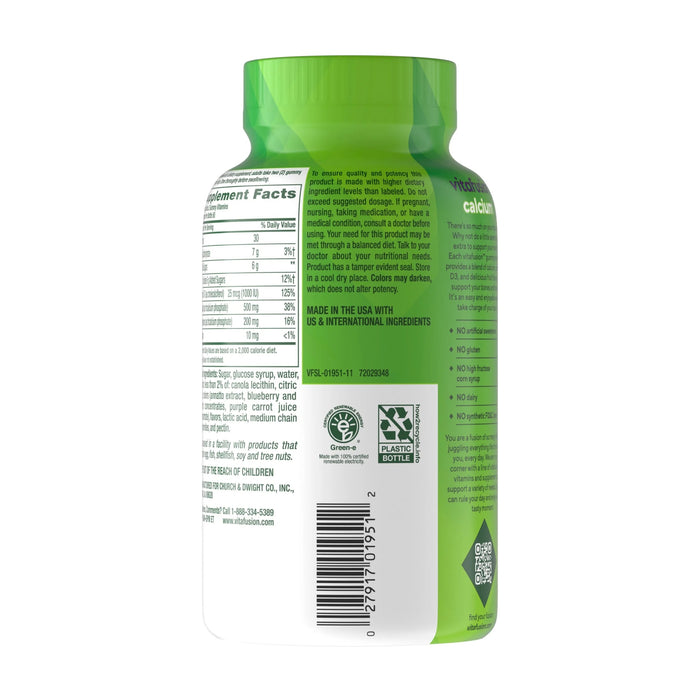 Vitafusion Calcium + Vitamin D3 Supplement Gummy Fruit and Cream
