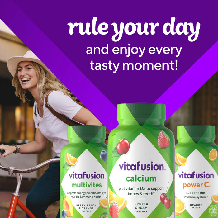 Vitafusion Calcium + Vitamin D3 Supplement Gummy Fruit and Cream
