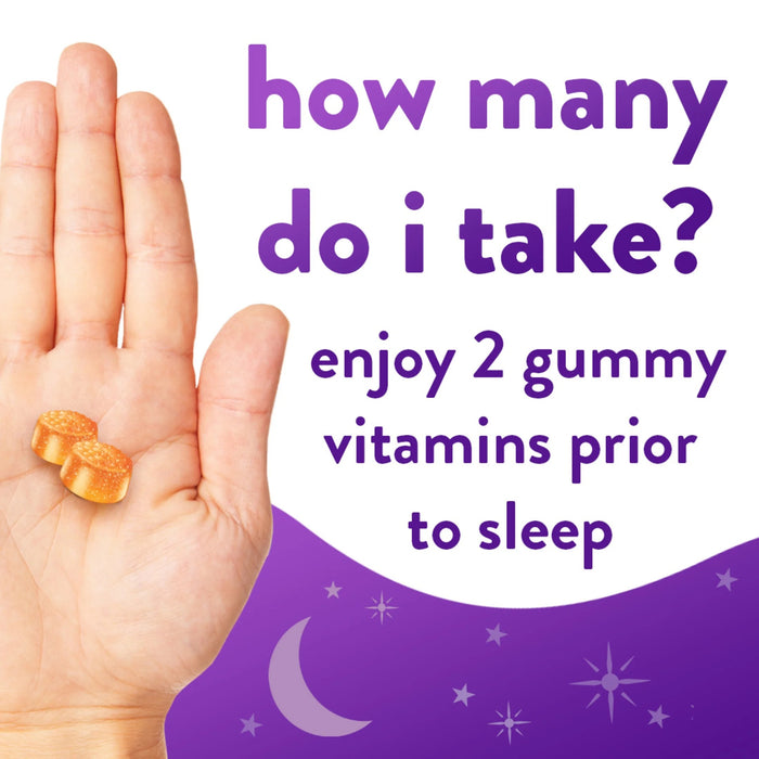 Vitafusion Melatonin-Free Sleep Gummy Supplements Tart Cherry Peach