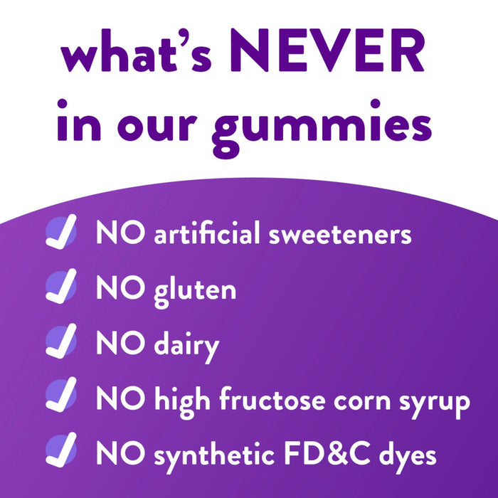 Vitafusion Melatonin-Free Sleep Gummy Supplements Tart Cherry Peach