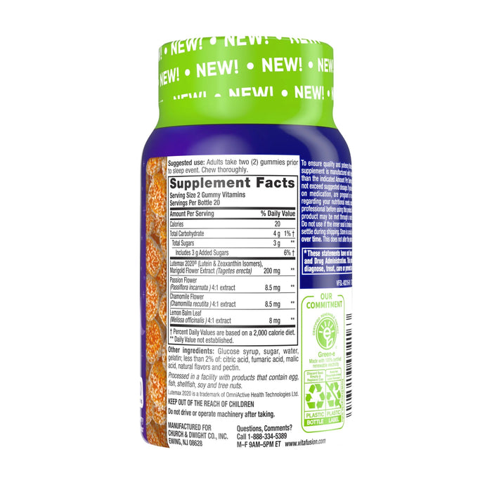 Vitafusion Melatonin-Free Sleep Gummy Supplements Tart Cherry Peach