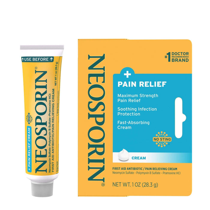 Neosporin +Pain Relief Max Strength First Aid Antibiotic Cream - 1 Oz - Elvoros
