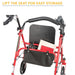 Drive Medical Four Wheel Rollator Walker with Folding Back Support - Elvoros