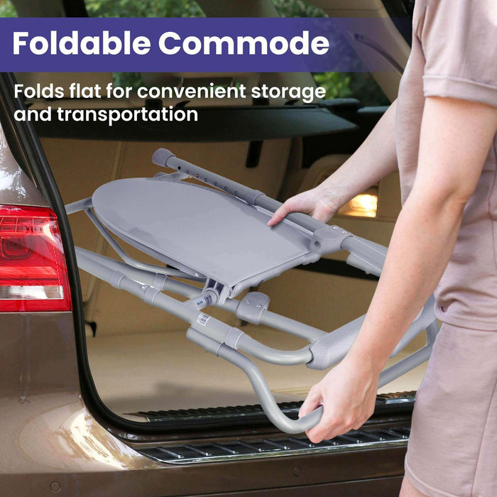 Medacure Folding Bedside Commode Chair – Case of 4 - Elvoros