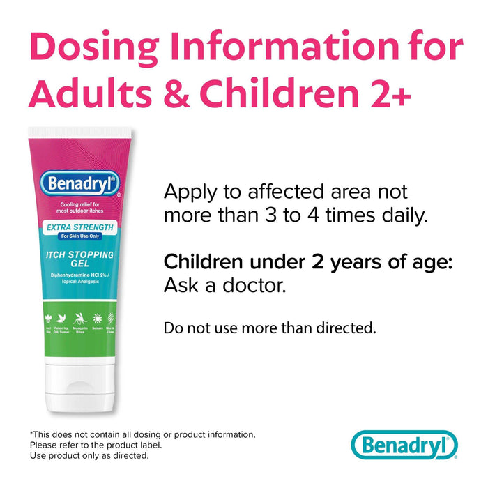 Benadryl Extra Strength Anti-Itch Topical Analgesic Gel - 3.5 fl oz - Elvoros