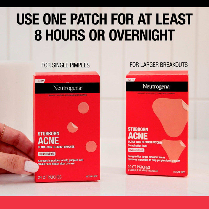 Neutrogena Stubborn Acne Blemish Patch Ultra-Thin Hydrocolloid - 24Ct - Elvoros