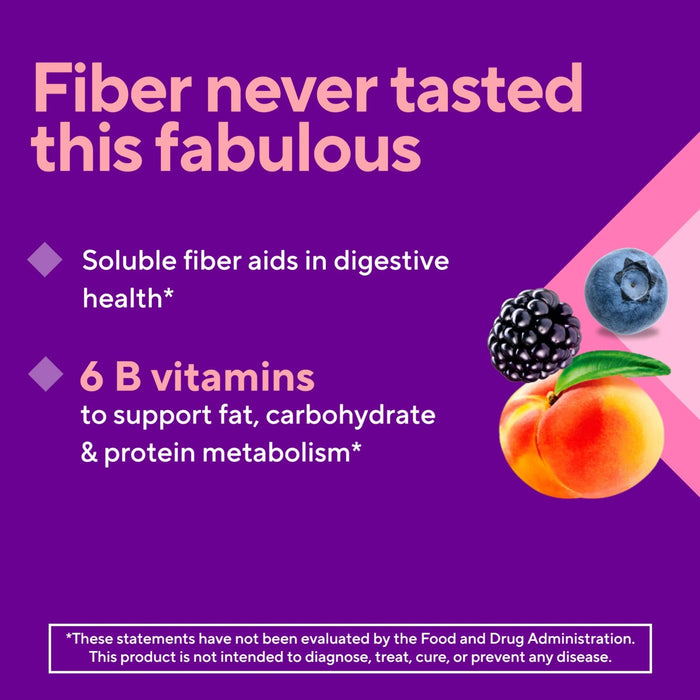 Vitafusion Sugar-Free Fiber Well Fit Gummies Supplement Berry and Peach