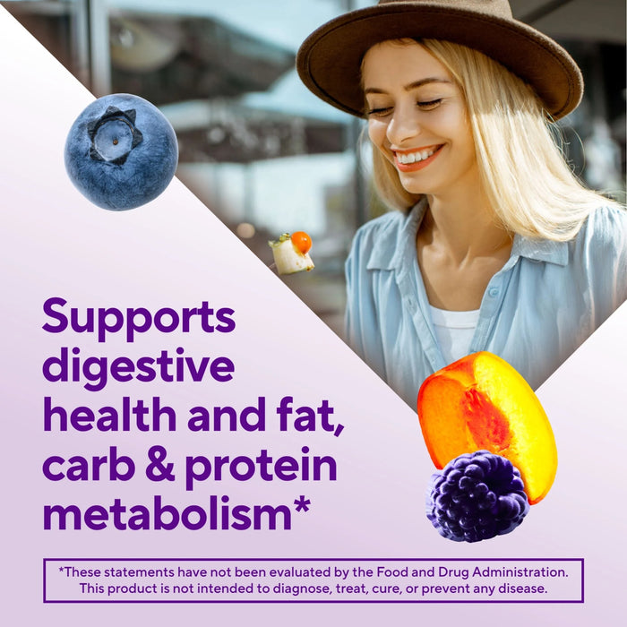 Vitafusion Sugar-Free Fiber Well Fit Gummies Supplement Berry and Peach