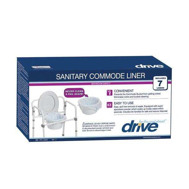 Drive Medical Commode Pail Liner - Pack of 42 - Elvoros