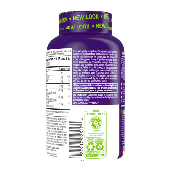 Vitafusion SleepWell Sugar Free 3Mg Melatonin Gummies White Tea and Peach