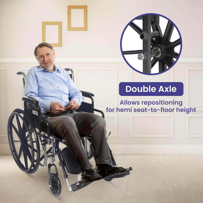Medacure Wings Lightweight Wheelchair for Adults - Elvoros