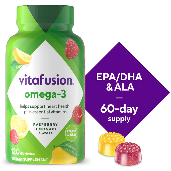 Vitafusion Omega-3 Gummy Vitamins Berry and Lemonade