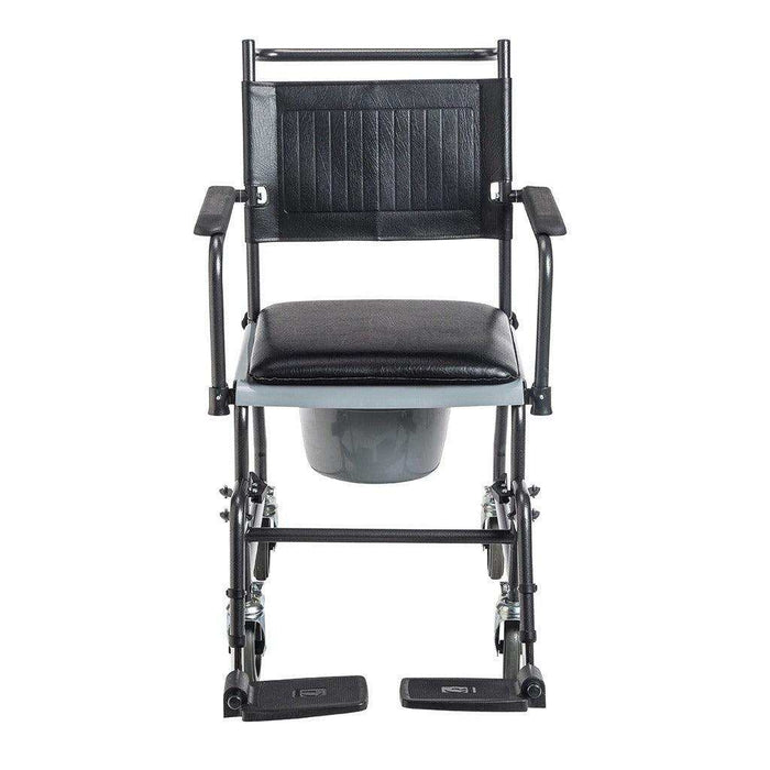 Drive Medical Upholstered Drop Arm Wheeled Commode - Elvoros