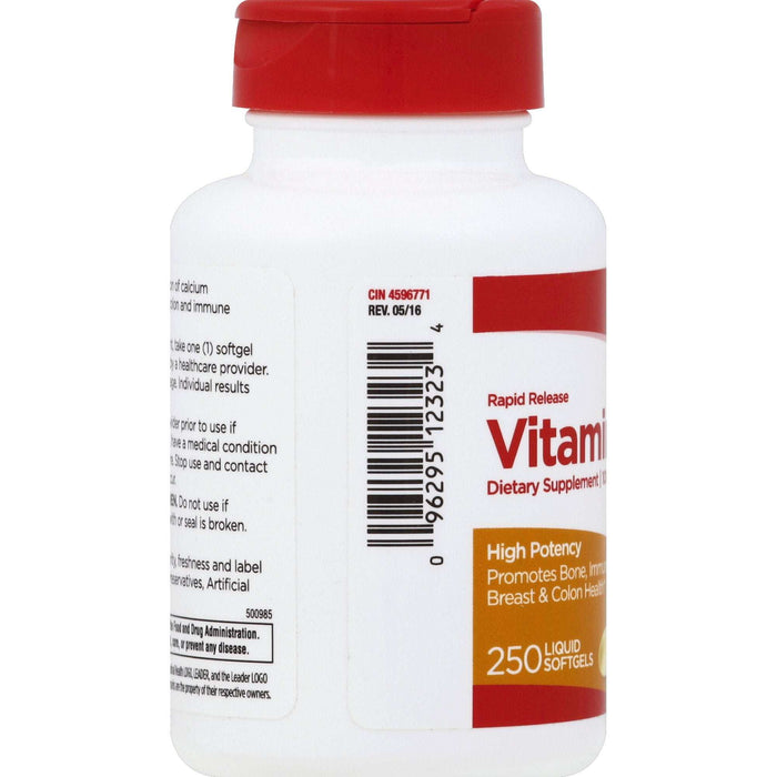 Leader Vitamin D3 Soft gels