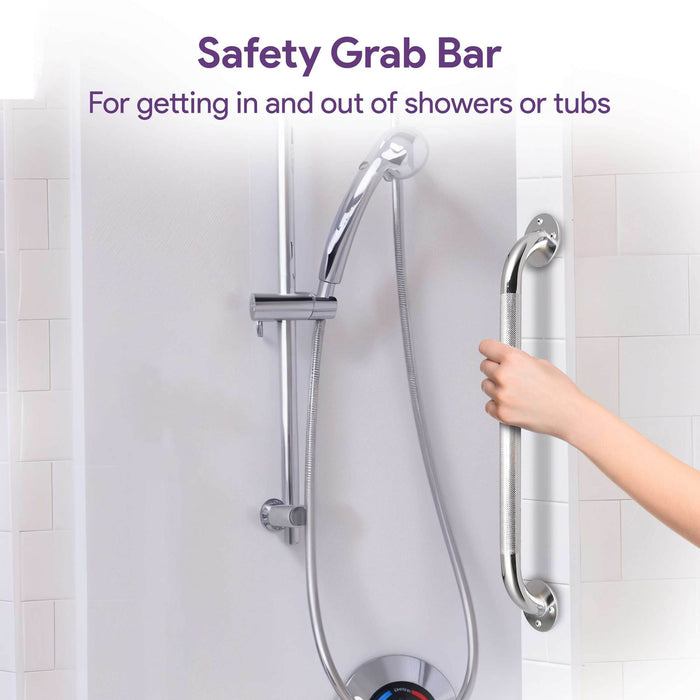 Drive Medical Chrome Knurled Grab Bar shophomemed