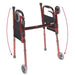 Drive Medical Portable Folding Walker with 5" Wheels and Fold up Legs - Elvoros