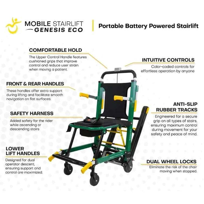 Genesis Eco Mobile Stairlift Battery Powered & Portable Stair Chair