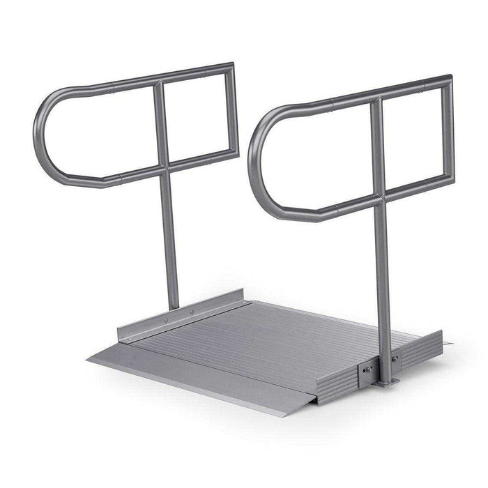 Rampit USA Empower Series Semi-Portable Curb Ramp with Handrails - Elvoros