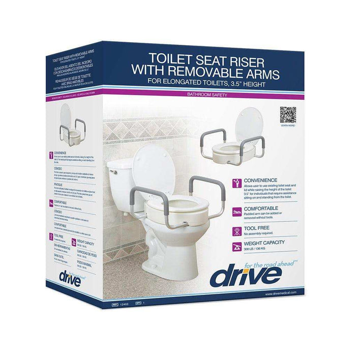 Drive Medical Premium Seat Riser with Removable Arms - Elvoros