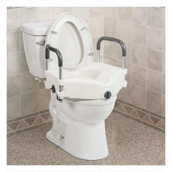 Drive Medical PreserveTech Secure Lock Raised Toilet Seat - 5" Height - Elvoros