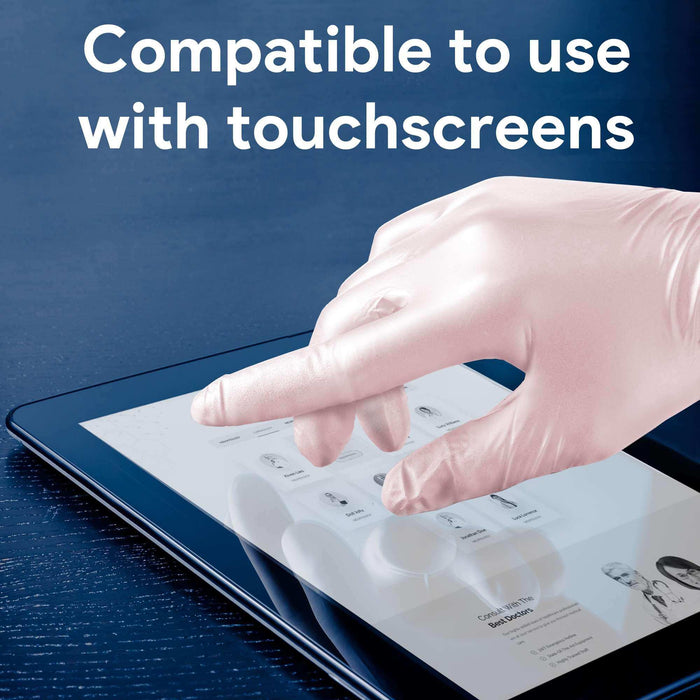 WeCare Pearlescent Pink Disposable Nitrile Gloves - Elvoros