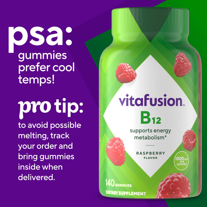 Vitafusion Vitamin B12 Gummy Energy Vitamin Raspberry