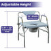 Medacure Bariatric Adjustable Bedside Drop-Arm Commode Chair - Elvoros