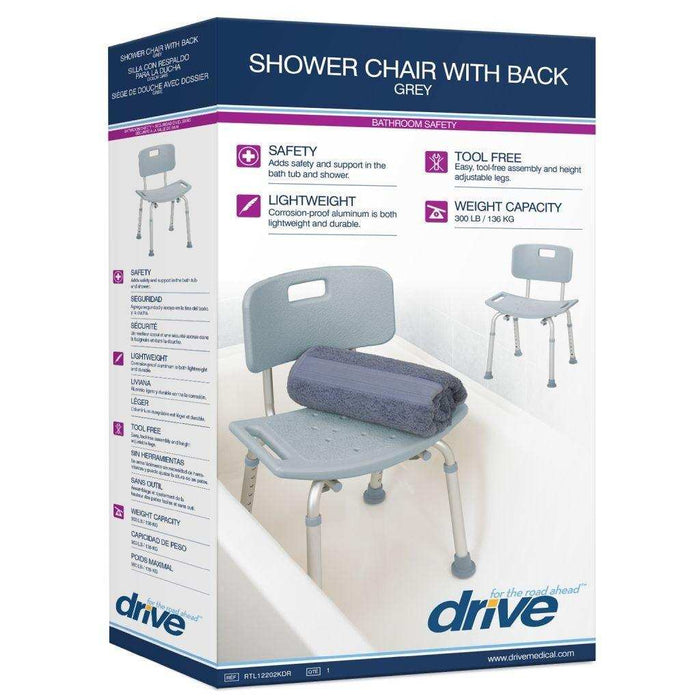 Drive Medical Bathroom Safety Shower Tub Bench Chair - Elvoros