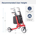 Drive Medical Nitro Euro Style 3-Wheel Rollator Rolling Walker - Elvoros