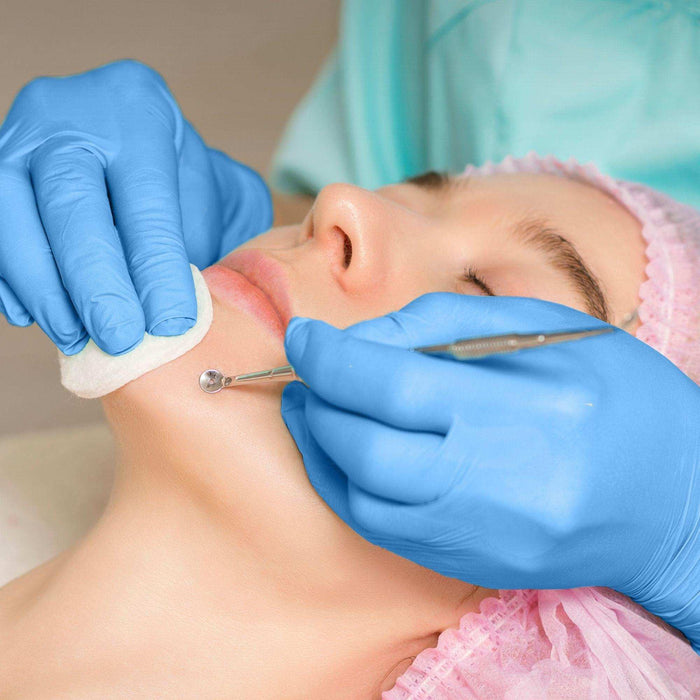 FifthPulse Medical Exam Blue Nitrile Gloves - 10 Boxes of 100 Ct - Elvoros