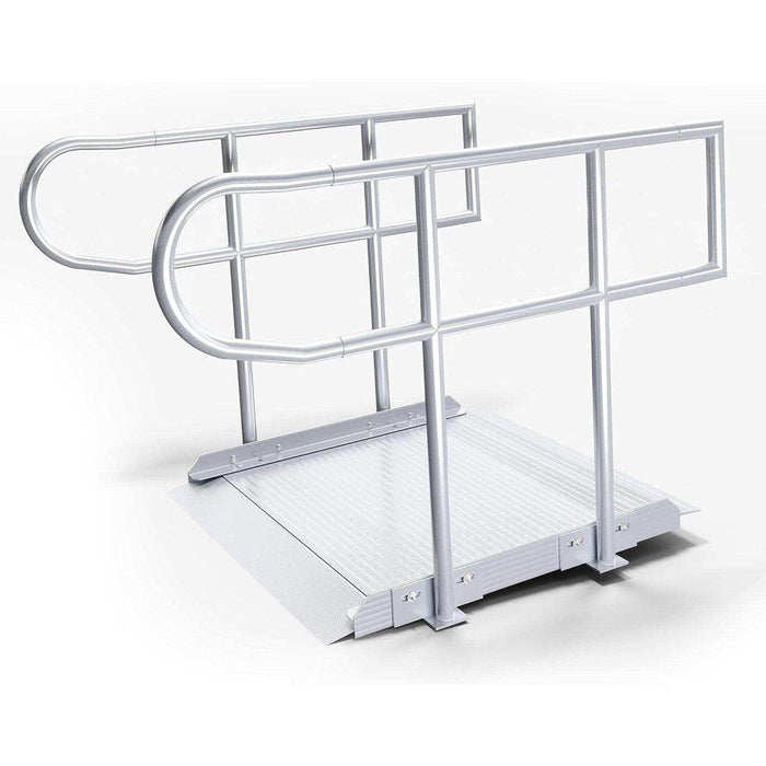 Rampit USA Empower Series Semi-Portable Curb Ramp with Handrails - Elvoros