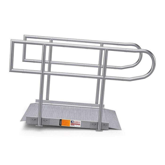 Rampit USA Empower Series Semi-Portable Curb Ramp with Handrails - Elvoros