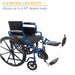 Drive Medical Blue Streak Wheelchair with Flip Back Desk Arms - Elvoros