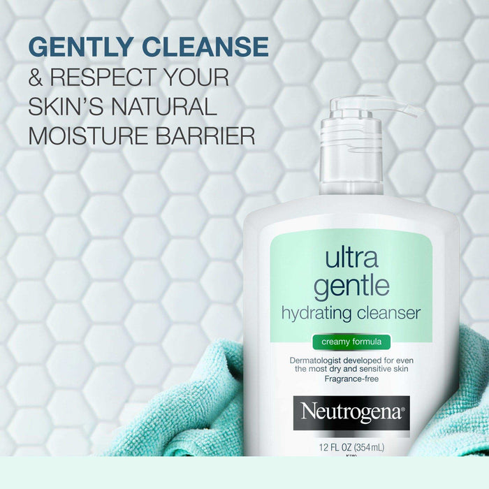 Neutrogena Ultra Gentle Hydrating Creamy Facial Cleanser - 12 Fl Oz - Elvoros