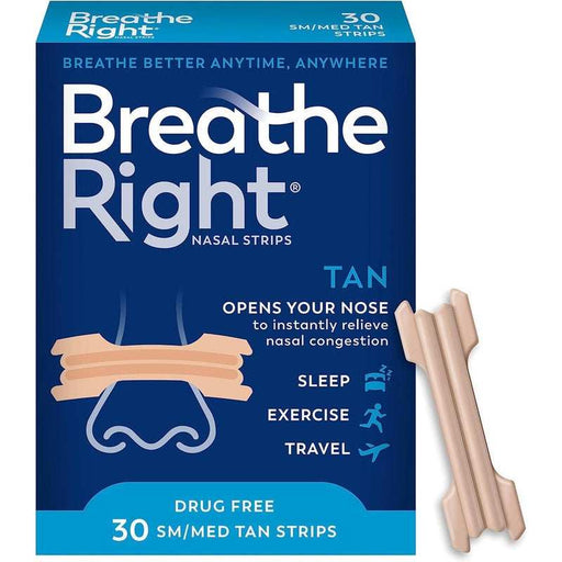 Breathe Right Original Tan Nasal Strips Small/ Medium