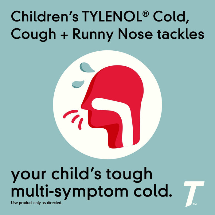 Tylenol Children's Cold+Cough+Runny Nose Suspension Grape - 4 fl. oz - Elvoros