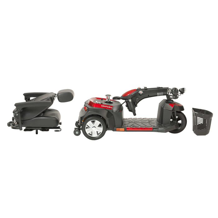 Drive Medical Ventura Power 3-Wheel Mobility Scooter With Captain Seat - Elvoros