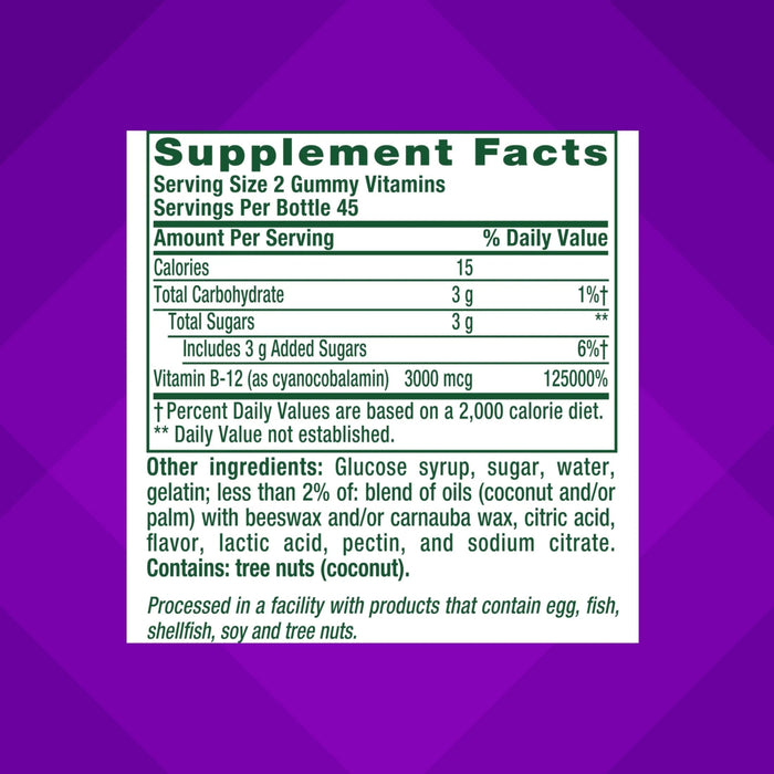 Vitafusion Extra Strength Vitamin B-12 3000Mcg Gummy Cherry